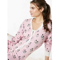 Pink Penguins on Parade Women's 1 Piece Stretch Pajamas